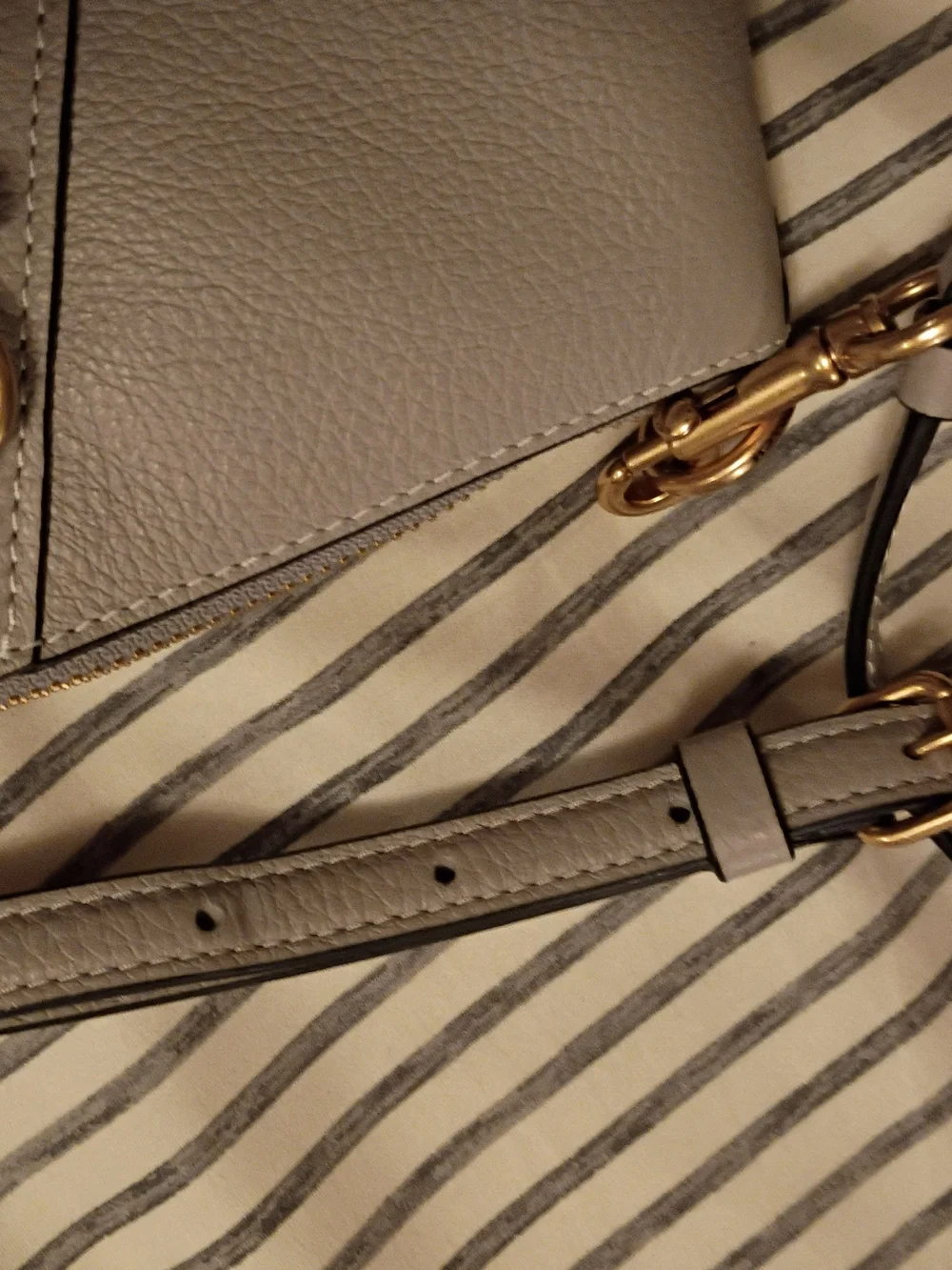 Coach Bella Grey Leather Satchel